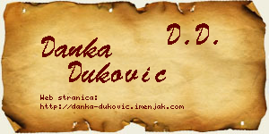 Danka Duković vizit kartica